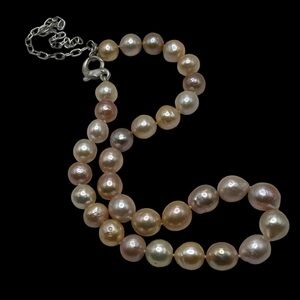 Enormous Honora Ming Baroque Graduated Pearl Multiple Color Necklace , Extender